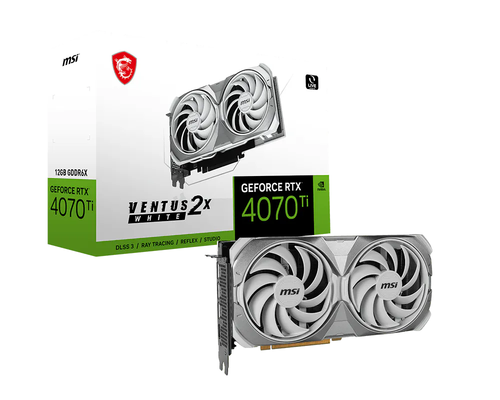 MSI GeForce RTX 4070 Ti VENTUS 2X WHITE 12G